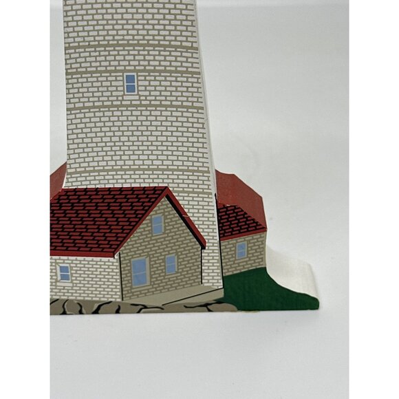 CAT’S MEOW Boston Light Lighthouse 1998 Colonial Series 6.5" Wooden Shelf Sitter - Picture 2 of 6